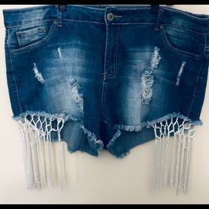 CUSTOM  Denim Shorts Sz18